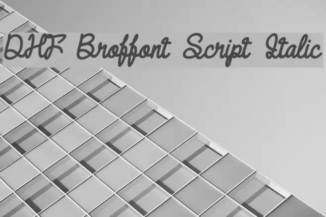 DHF Broffont Script Italic Example 3