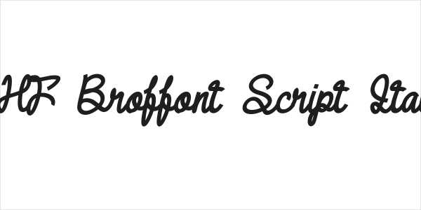 DHF Broffont Script Italic Logo