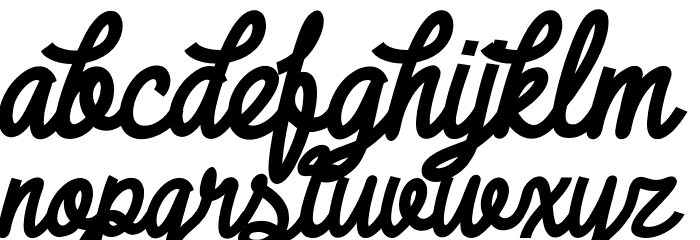 DHF Broffont Script Italic Font LOWERCASE
