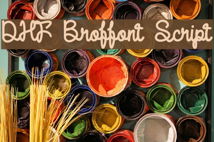 DHF Broffont Script Font examples