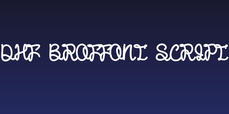 DHF Broffont Script Social Header