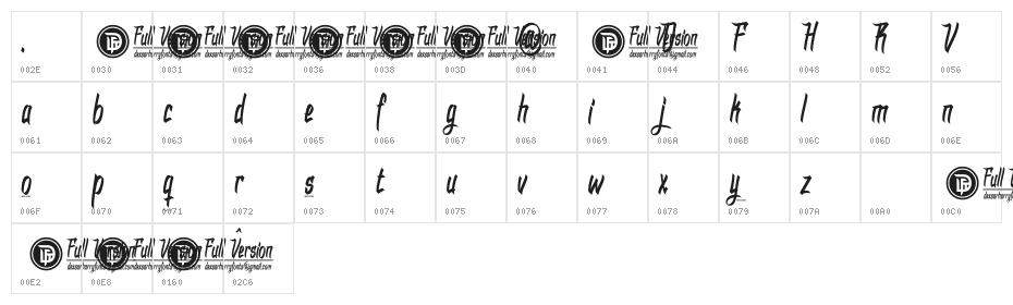 DHF Dexgraffiti Return Character Map
