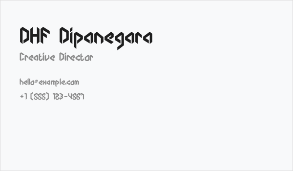 DHF Dipanegara Business Card