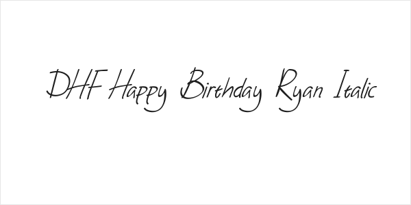 DHF Happy Birthday Ryan Italic Logo