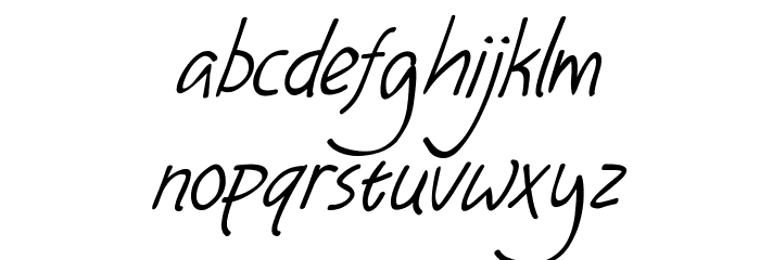 DHF Happy Birthday Ryan Italic Font LOWERCASE