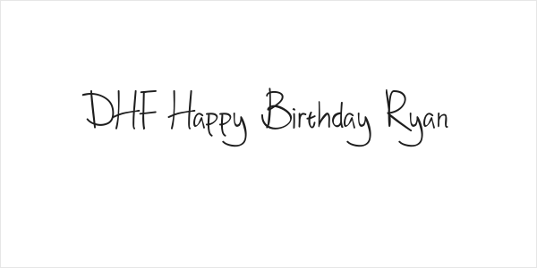 DHF Happy Birthday Ryan Logo