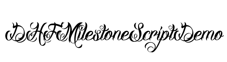 DHF Milestone Script Demo Font