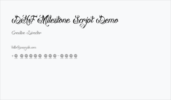 DHF Milestone Script Demo Business Card