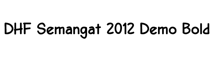 DHF Semangat 2012 Demo Bold Font