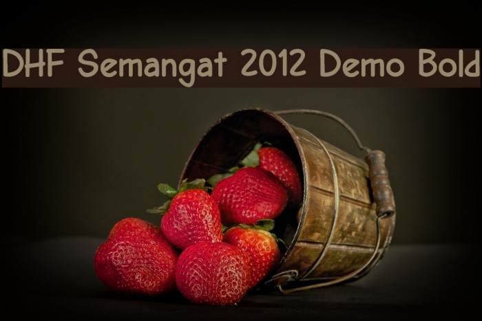 DHF Semangat 2012 Demo Bold Font examples