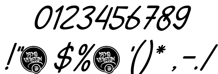 DHF Semangat 2012 Demo Italic Font OTHER CHARS