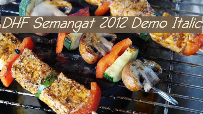 DHF Semangat 2012 Demo Italic Font examples