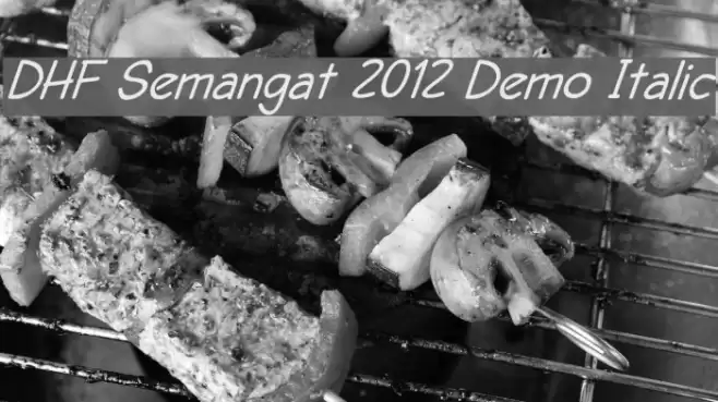 DHF Semangat 2012 Demo Italic Schriftart examples