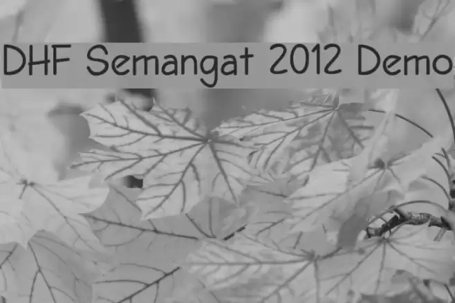 DHF Semangat 2012 Demo Schriftart examples