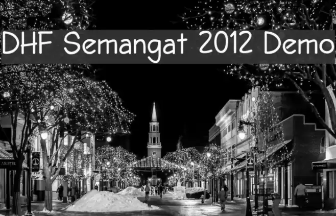 DHF Semangat 2012 Demo Schriftart examples