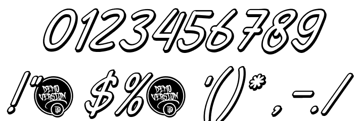 DHF Semangat 2012 Shadow Demo Italic Font OTHER CHARS