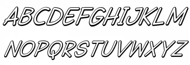 DHF Semangat 2012 Shadow Demo Italic फ़ॉन्ट अपरकेस