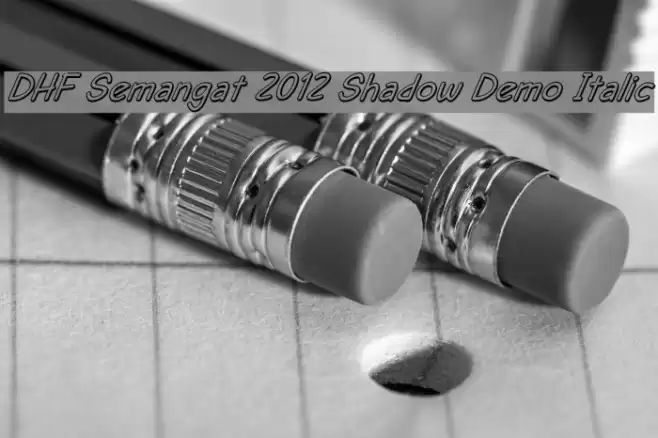 DHF Semangat 2012 Shadow Demo Italic examples