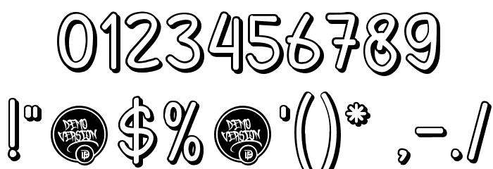 DHF Semangat 2012 Shadow Demo Font OTHER CHARS