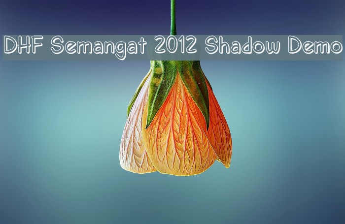 DHF Semangat 2012 Shadow Demo Font examples