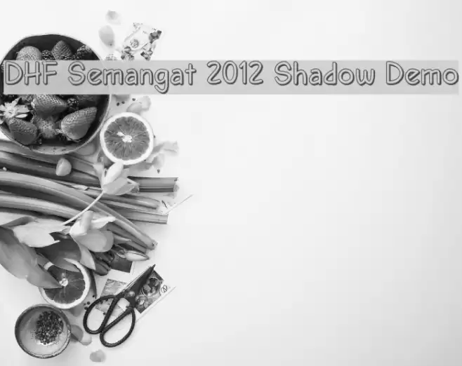 DHF Semangat 2012 Shadow Demo Font examples