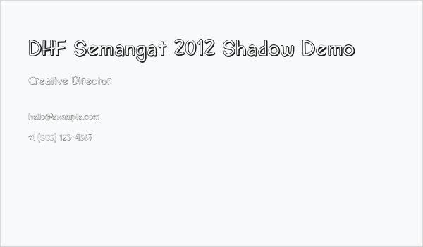 DHF Semangat 2012 Shadow Demo Business Card