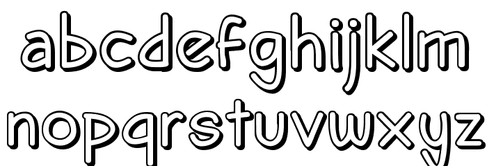 DHF Semangat 2012 Shadow Demo Font LOWERCASE