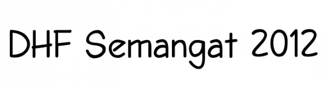 DHF Semangat 2012  フリーフォントのダウンロード