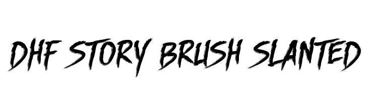 DHF Story Brush Slanted Font