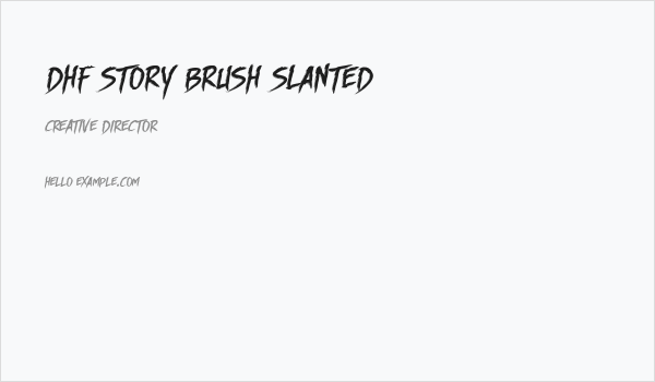 DHF Story Brush Slanted Business Card