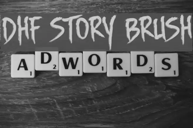 DHF Story Brush Font examples