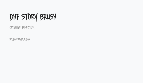 DHF Story Brush Business Card