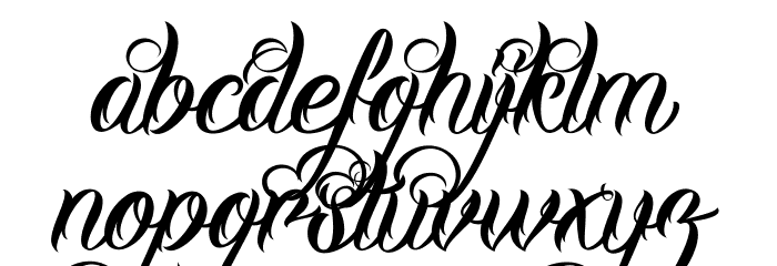 DHFMilestoneScriptDemo Schriftart Kleinbuchstaben