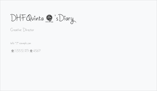 DHFQuinta'sDiary Business Card