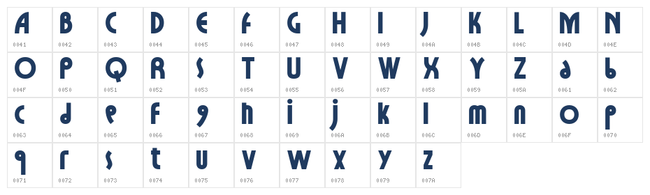 Dh Caloins DEMO Extra Bold Character Map