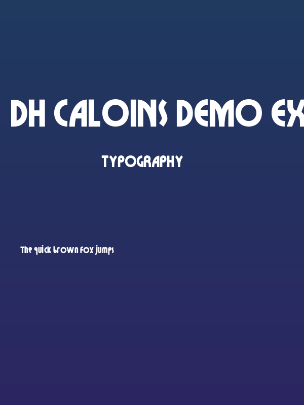 Dh Caloins DEMO Extra Bold Poster