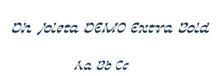 Dh Joleta DEMO Extra Bold Font Preview
