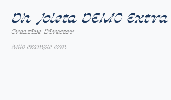 Dh Joleta DEMO Extra Bold Business Card