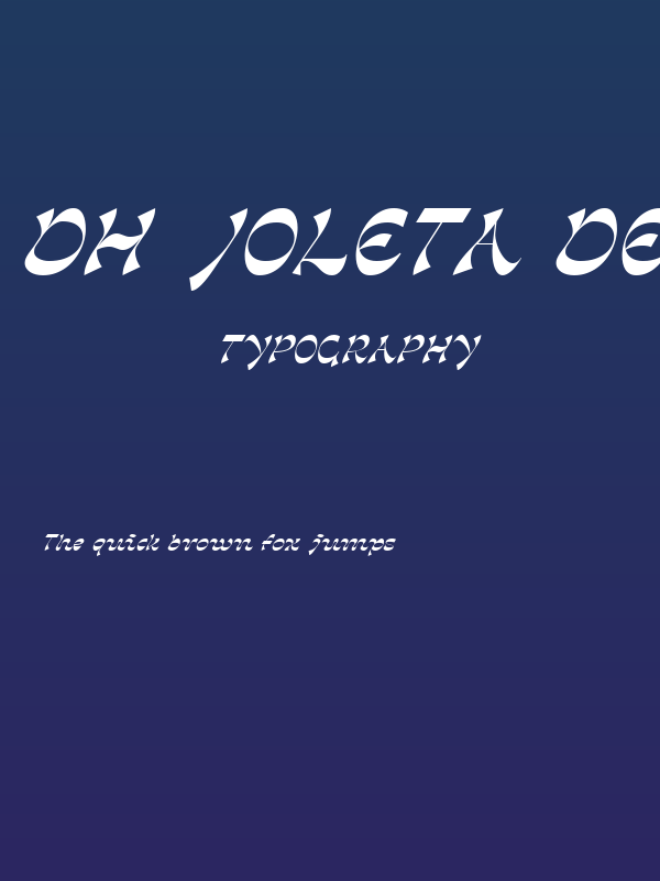 Dh Joleta DEMO Extra Bold Poster