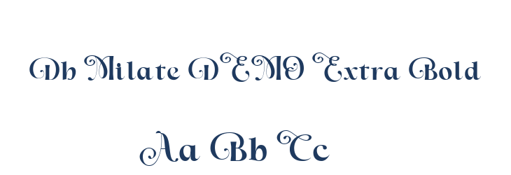 Dh Milate DEMO Extra Bold Font Preview