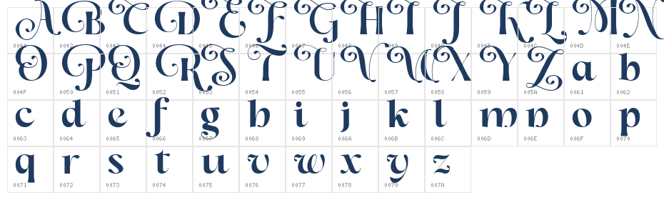 Dh Milate DEMO Extra Bold Character Map