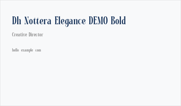 Dh Nottera Elegance DEMO Bold Business Card