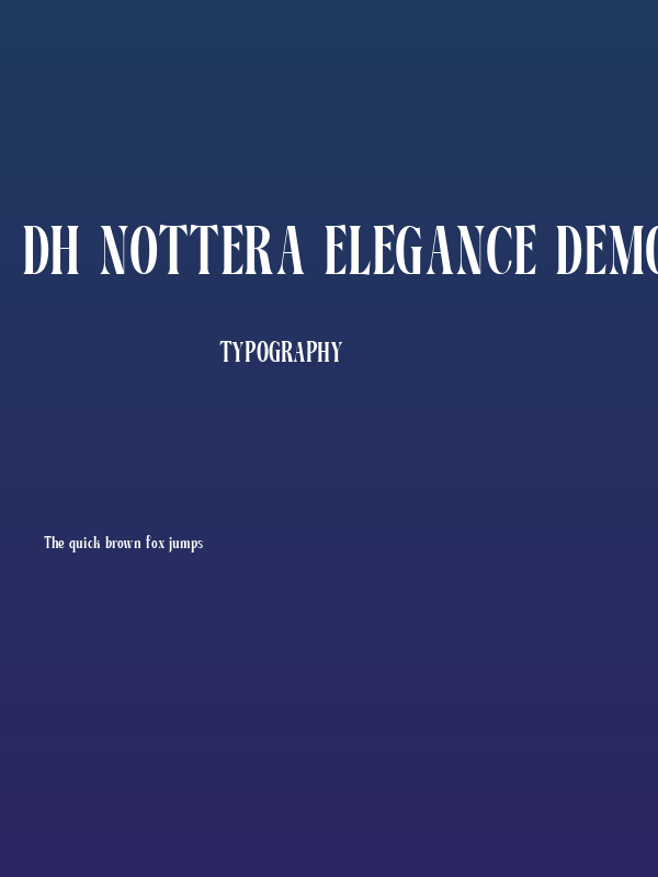 Dh Nottera Elegance DEMO Bold Poster