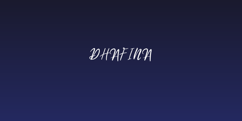 Dhafina Social Header