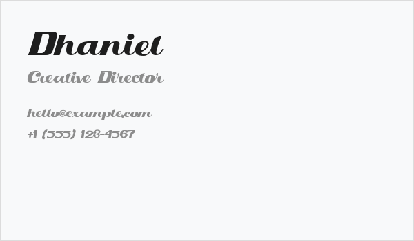 Dhaniel Business Card