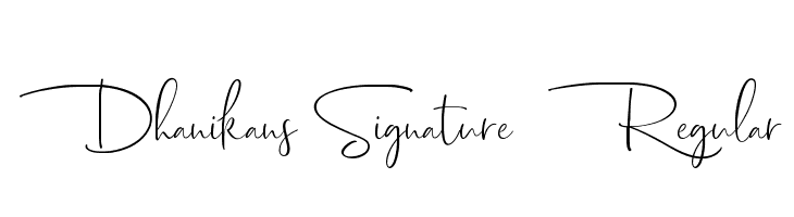 Dhanikans Signature 2 Regular  नि: शुल्क फ़ॉन्ट्स डाउनलोड