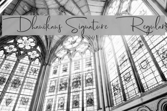 Dhanikans Signature 2 Regular Font examples