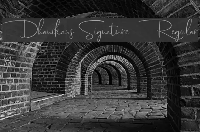 Dhanikans Signature 2 Regular Font examples