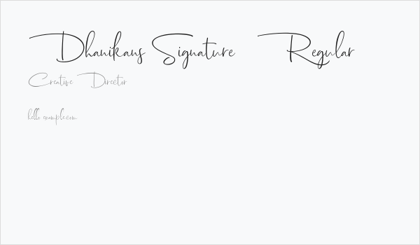 Dhanikans Signature 2 Regular Business Card