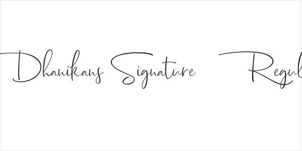 Dhanikans Signature 2 Regular Logo